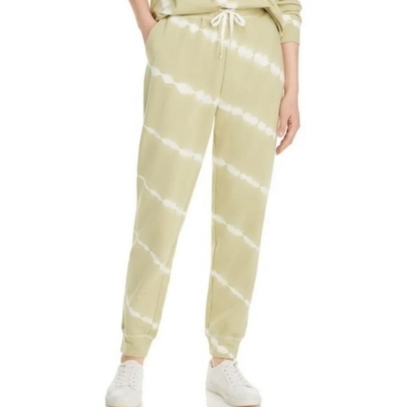 BeachLunchLounge Sage Green Tie-Dye Joggers Small - Picture 1 of 8